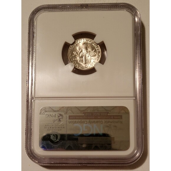 1946 D Roosevelt Dime MS65 NGC - Picture 2 of 2